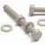 5x PPS Hex Head, M10 x 100 mm, Plastic Nuts and Bolts (Screws), Washers, Polyphenylene Sulfide