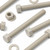 5x Natural PPS Hex Head Plastic Screws & Bolts M10 x 100mm, Nuts & Washers