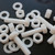 10x Natural PTFE Hex Head Plastic Screws & Bolts M5 x 20mm, Nuts & Washers