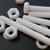 5x Natural PTFE Hex Head Plastic Screws & Bolts M6 x 60mm, Nuts & Washers