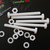 5x PTFE Hex Head, M6 x 60mm, Plastic Nuts and Bolts (Screws), Washers, Fluoropolymer Polytetrafluoroethylene