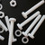 10x Natural PTFE Hex Head Plastic Screws & Bolts M6 x 40mm, Nuts & Washers