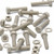 5x Natural PPS Hex Head Plastic Screws & Bolts M8 x 40mm, Nuts & Washers