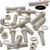 5x Natural PPS Hex Head Plastic Screws & Bolts M8 x 40mm, Nuts & Washers