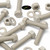 5x Natural PPS Hex Head Plastic Screws & Bolts M8 x 40mm, Nuts & Washers