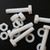 5x PTFE Hex Head, M8 x 40 mm, Plastic Nuts and Bolts (Screws), Washers, Fluoropolymer Polytetrafluoroethylene
