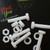 5x Natural PTFE Hex Head Plastic Screws & Bolts M8 x 40mm, Nuts & Washers