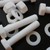 5x Natural PTFE Hex Head Plastic Screws & Bolts M8 x 40mm, Nuts & Washers