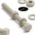 5x Natural PPS Hex Head Plastic Screws & Bolts M6 x 60mm, Nuts & Washers