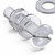 50x Clear Acrylic Slotted Countersunk Screws M4 x 20mm, Nuts & Washers