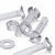 50x Clear Acrylic Slotted Countersunk Screws M4 x 20mm, Nuts & Washers