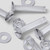 50x Clear Acrylic Slotted Countersunk Screws M4 x 20 mm, Nuts & Washers