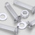 50x Clear Acrylic Slotted Countersunk Screws M4 x 20 mm, Nuts & Washers