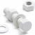 20x White PP Hex Head Plastic Screws & Bolts M8 x 40mm, Nuts & Washers