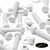 20x White PP Hex Head Plastic Screws & Bolts M8 x 40mm, Nuts & Washers