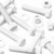 20x White PP Hex Head Plastic Screws & Bolts M8 x 40mm, Nuts & Washers
