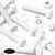 20x White PP Hex Head Plastic Bolts, Nuts and Washers, M8x40mm