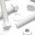 20x White PP Hex Head Plastic Bolts, Nuts and Washers, M8 x 40 mm