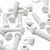 20x White PP Hex Head Plastic Screws & Bolts M8 x 40mm, Nuts & Washers