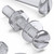 50x Clear Acrylic Slotted Pan Head Screws & Bolts M3 x 20mm, Nuts & Washers