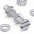 20x Clear Acrylic Slotted Pan Head Screws & Bolts M6 x 40mm, Nuts & Washers