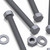 10x Grey PVC Hex Head Plastic Screws & Bolts M8 x 100mm, Nuts & Washers