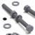 10x Grey PVC Hex Head Plastic Screws & Bolts M8 x 100mm, Nuts & Washers