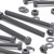 10x Grey PVC Hex Head Plastic Screws & Bolts M8 x 100mm, Nuts & Washers