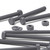 10x Grey PVC Hex Head Plastic Screws & Bolts M8 x 100mm, Nuts & Washers