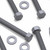 10x Grey PVC Hex Head Plastic Screws & Bolts M10 x 100 mm, Nuts & Washers