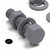 5x Grey PVC, Hex Head, M16 x 65mm, Plastic Bolts, Nuts & Washers, UPVC