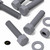 5x Grey PVC, Hex Head, M16 x 65mm, Plastic Bolts, Nuts & Washers, UPVC