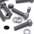 5x Grey PVC, Hex Head, M16 x 65mm, Plastic Bolts, Nuts & Washers,  UPVC