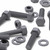 5x Grey PVC Hex Head Plastic Screws & Bolts M16 x 65mm, Nuts & Washers