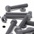 5x Grey PVC, Hex Head, M16 x 100mm, Plastic Bolts, Nuts & Washers,  UPVC