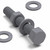 5x Grey PVC Hex Head Plastic Screws & Bolts M16 x 100 mm, Nuts & Washers