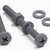 20x Grey PP Pan Head Cross Plastic Screws & Bolts M6 x 60mm, Nuts & Washers