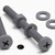 20x Grey PP Pan Head Cross Plastic Screws & Bolts M6 x 60mm, Nuts & Washers