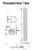 2x Clear Acrylic M6 x 500mm Threaded Rods, Plastic Studding + 4 Nuts