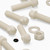 50x Natural Nylon Slotted Knurled Thumbscrews M8 x 30mm, Nuts & Washers