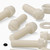 50x Natural Nylon Slotted Knurled Thumbscrews M8 x 30mm, Nuts & Washers