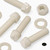 50x Natural, Nylon Plastic, Thumbscrews, M8x30mm, knurled, Nuts, Washers & Bolts