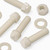 50x Natural, Nylon Plastic, Thumbscrews, M8x30mm, knurled, Nuts, Washers & Bolts