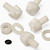 50x Natural, Nylon Plastic, Thumbscrews, M6 x 10 mm, knurled, Nuts, Washers & Bolts