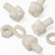50x Natural Nylon Slotted Knurled Thumbscrews M6 x 10mm, Nuts & Washers
