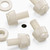 50x Natural Nylon Slotted Knurled Thumbscrews M6 x 10mm, Nuts & Washers