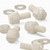 50x Natural Nylon Slotted Knurled Thumbscrews M5 x 10mm, Nuts & Washers