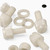 50x Natural Nylon Slotted Knurled Thumbscrews M5 x 10mm, Nuts & Washers