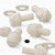 50x Natural Nylon Slotted Knurled Thumbscrews M5 x 10mm, Nuts & Washers
