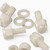 50x Natural Nylon Slotted Knurled Thumbscrews M5 x 10mm, Nuts & Washers